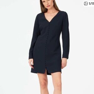 Club Monaco Navy Blue Long Sleeve Dress